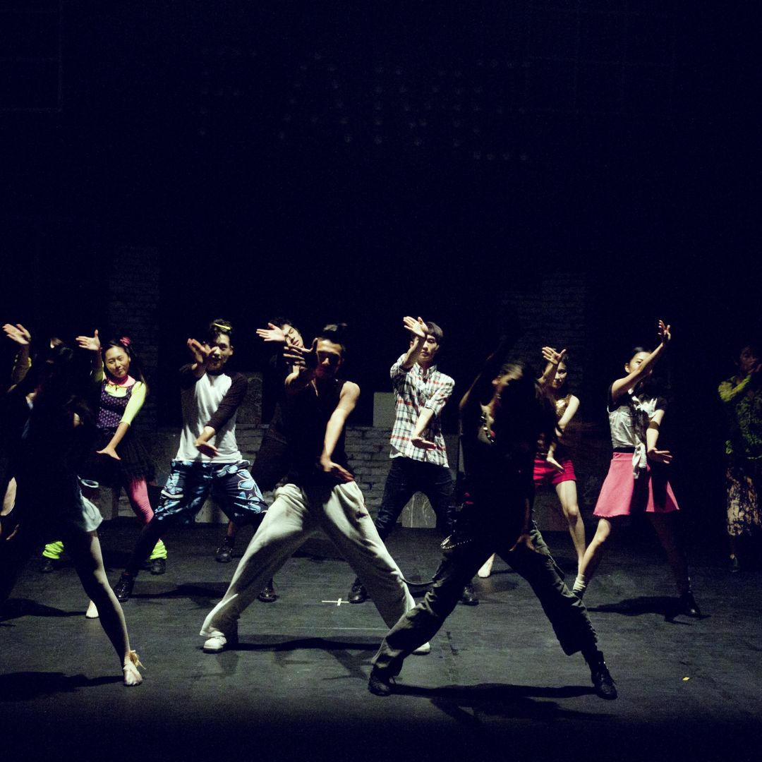 Photo of a group of people dancing