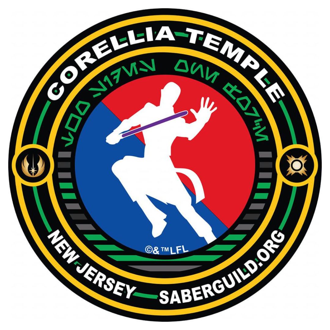 Corellia temple saber guild New Jersey logo
