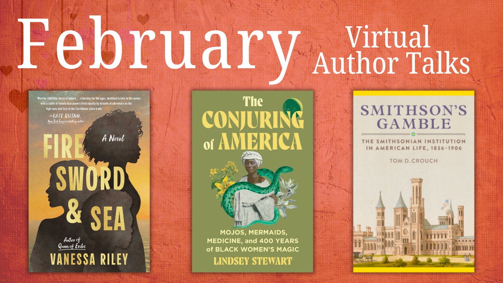 February Online Author Talks: The Next Conversation, Accomplice to the Villian, Enough is Enuf