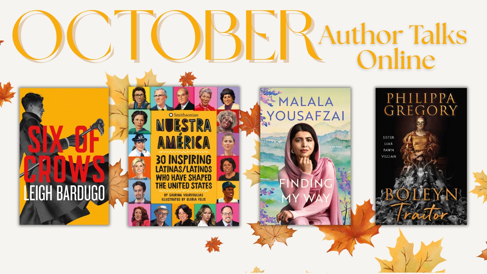 October Online Author Talks: The Next Conversation, Accomplice to the Villian, Enough is Enuf
